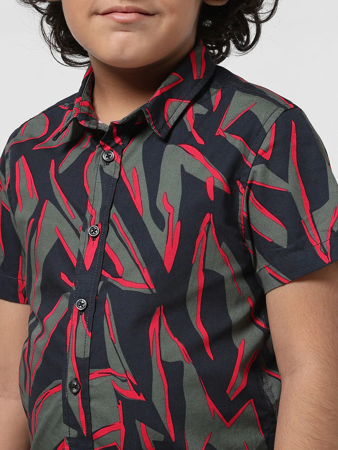 JUNIOR BOYS Blue Space Print Full Sleeves Shirt - Image 4