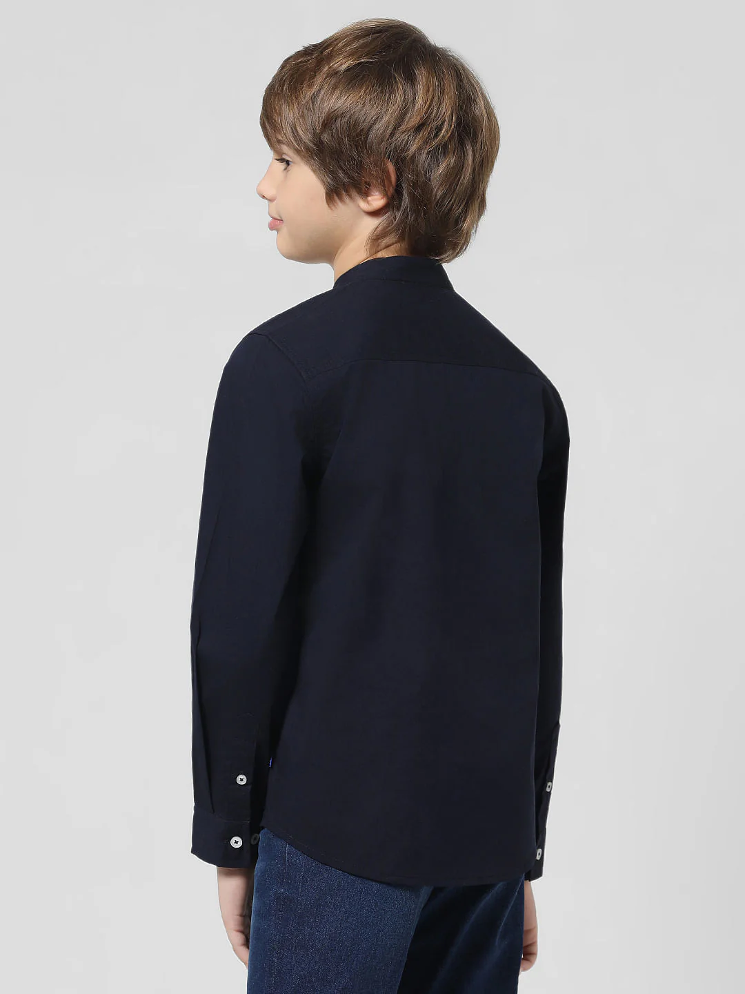Navy Blue Full Sleeves Shirt - Image 3