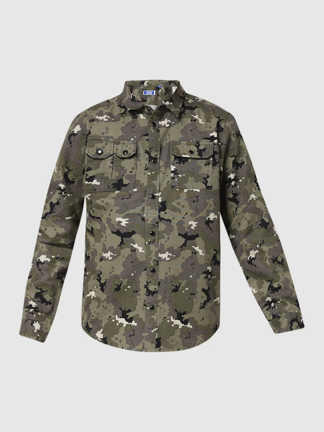 JUNIOR BOYS Green Camo Print Full Sleeves Shirt - Image 6