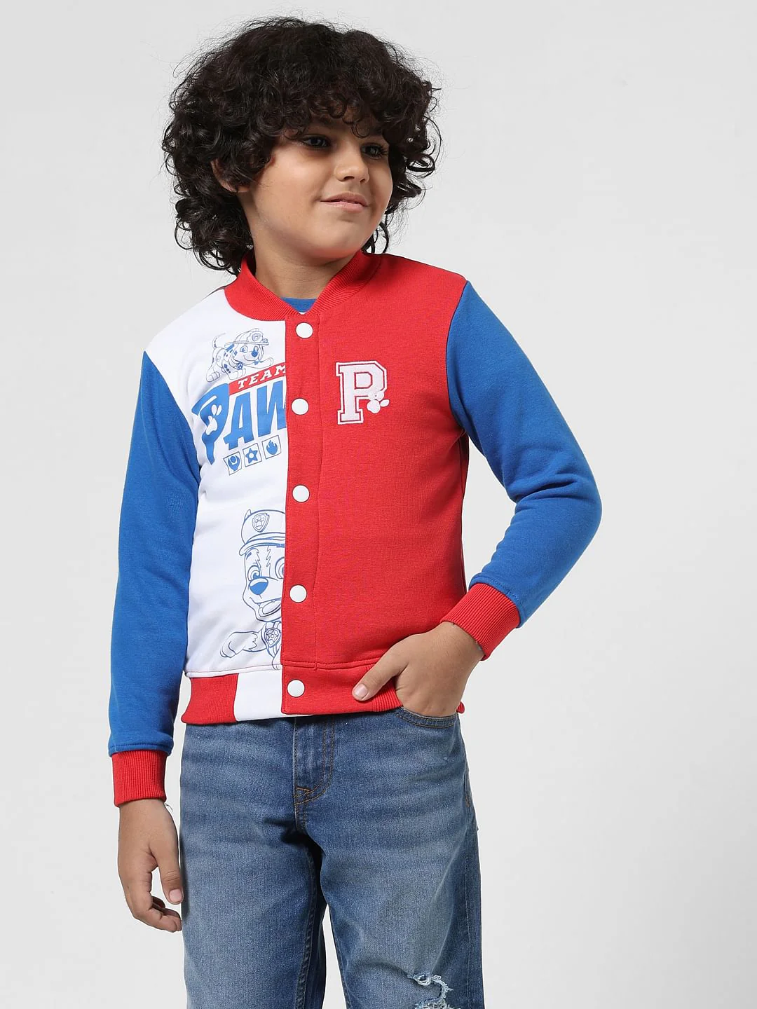 JACK&JONES X PAW PATROL Red Colourblocked Bomber Jacket - Image 2