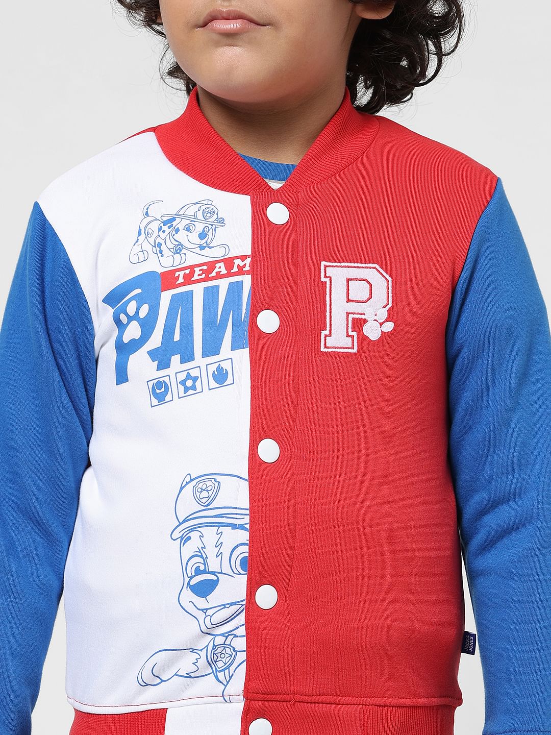 JACK&JONES X PAW PATROL Red Colourblocked Bomber Jacket - Image 4