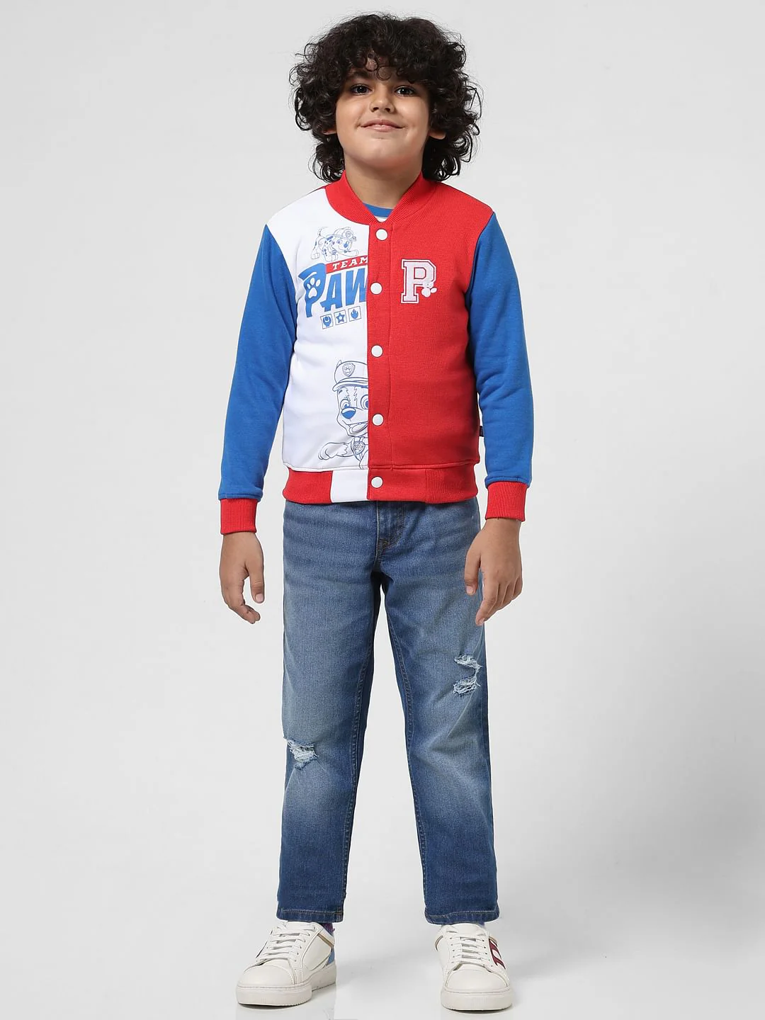 JACK&JONES X PAW PATROL Red Colourblocked Bomber Jacket - Image 5
