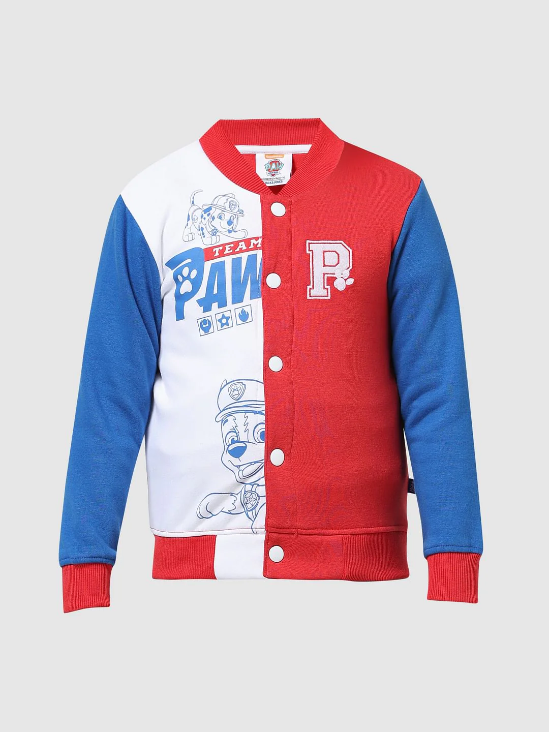 JACK&JONES X PAW PATROL Red Colourblocked Bomber Jacket - Image 6