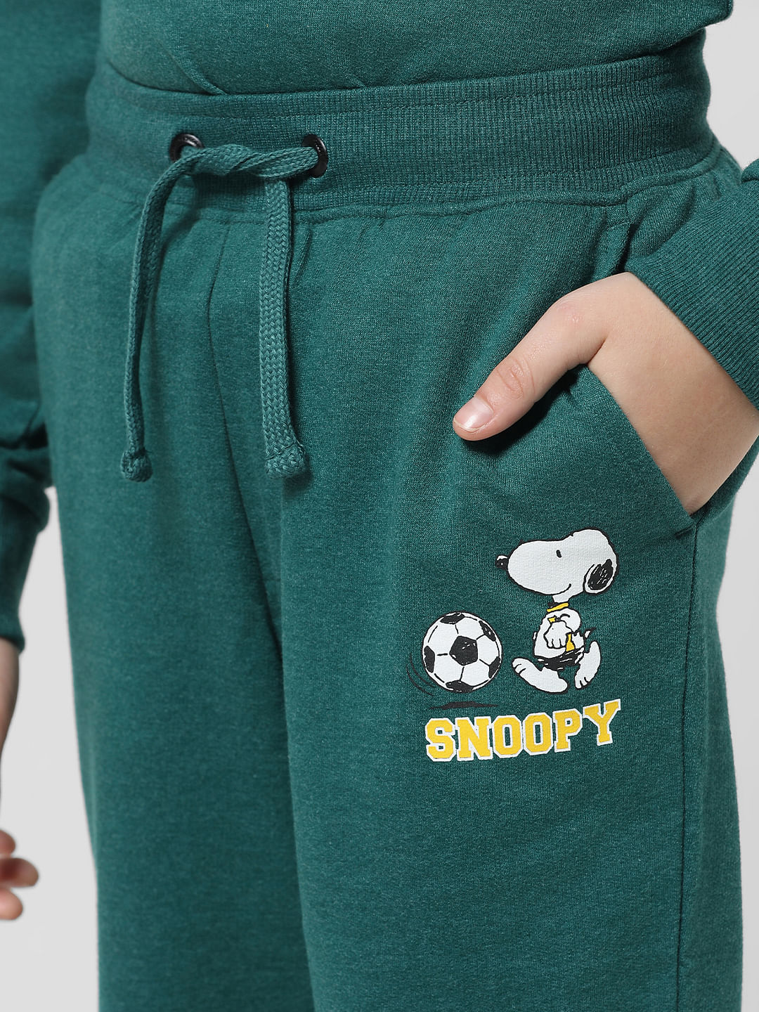 x Peanuts Green Snoopy Print Sweatpants - Image 4