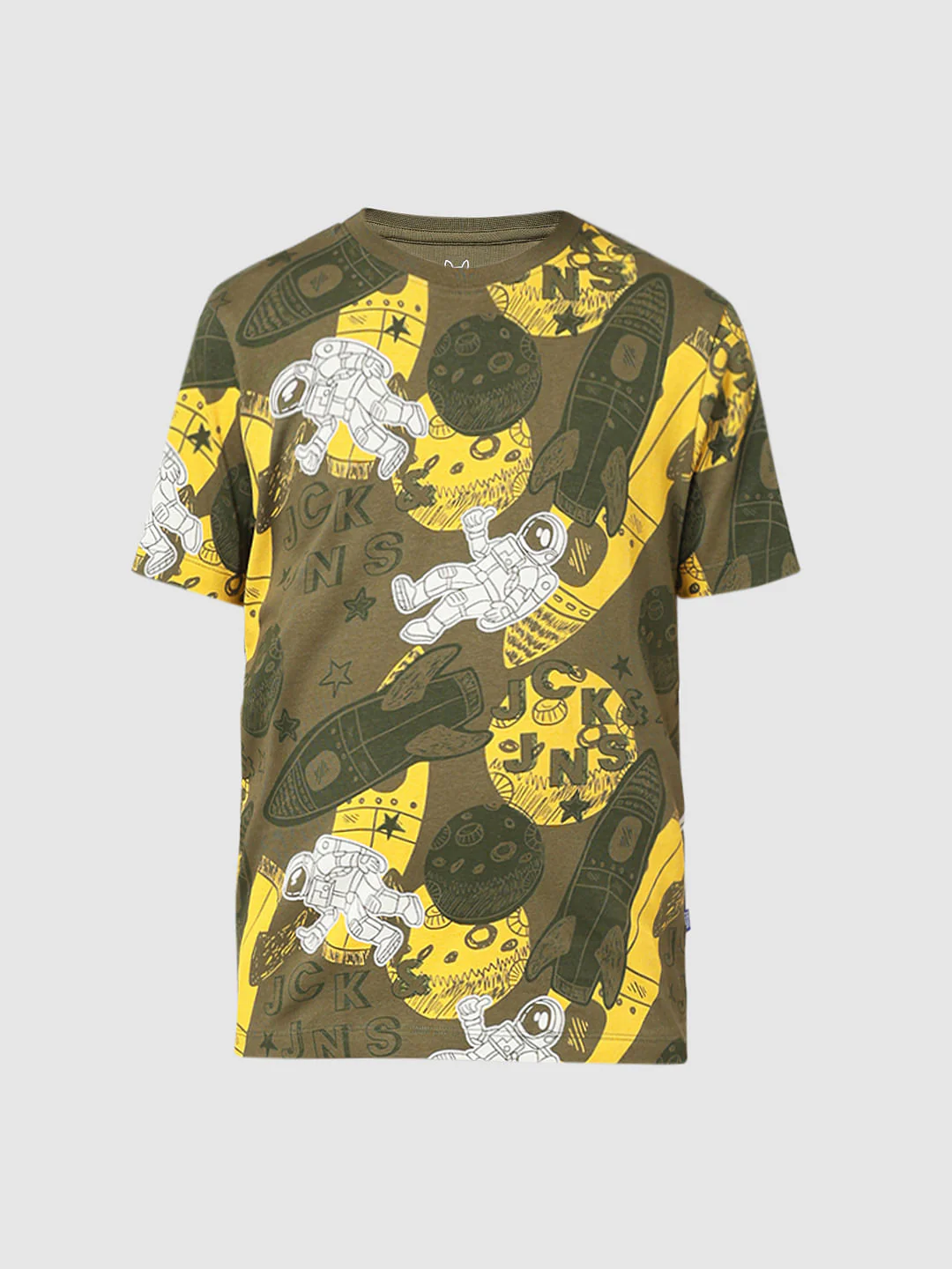 JUNIOR BOYS Green Space Print T-shirt - Image 6