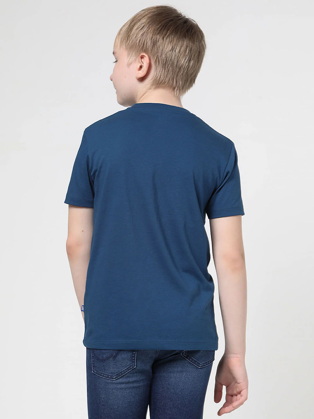 Boys Blue Mascot Logo Print T-shirt - Image 3