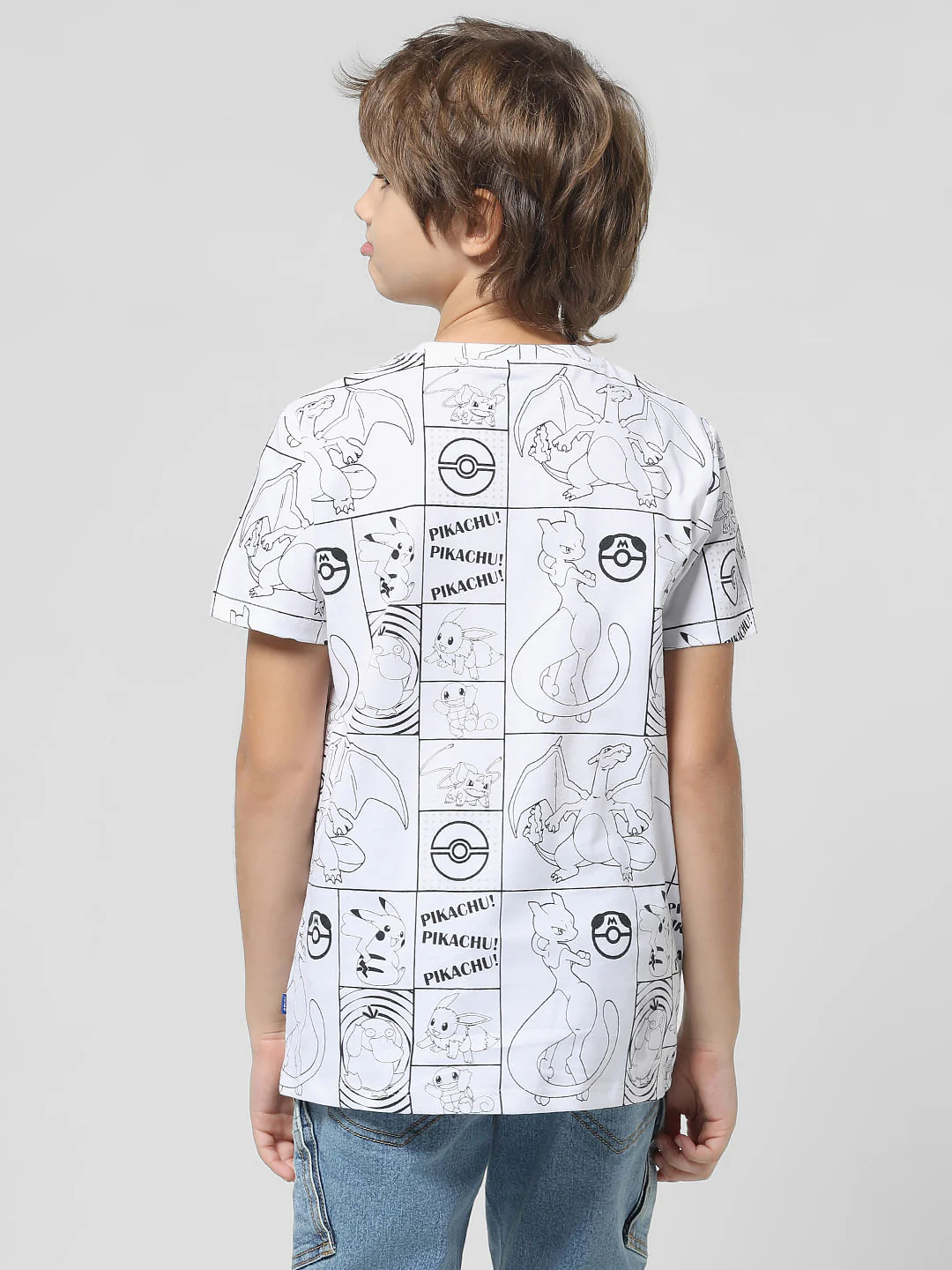 x Pok mon White Printed Crew Neck T-shirt - Image 3