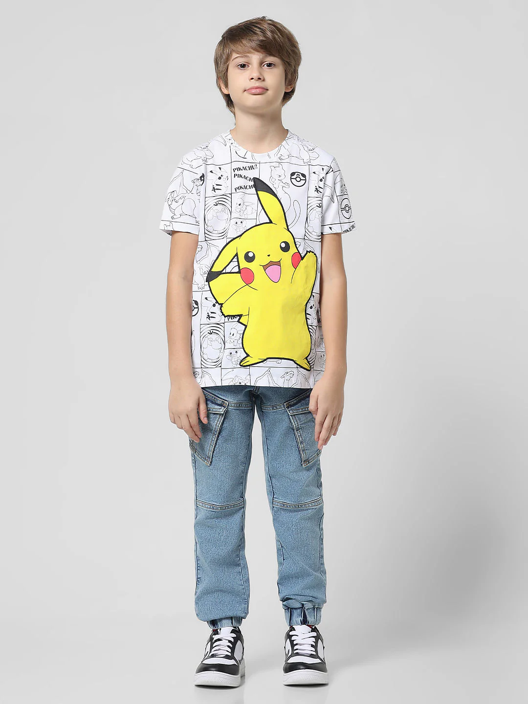 x Pok mon White Printed Crew Neck T-shirt - Image 5