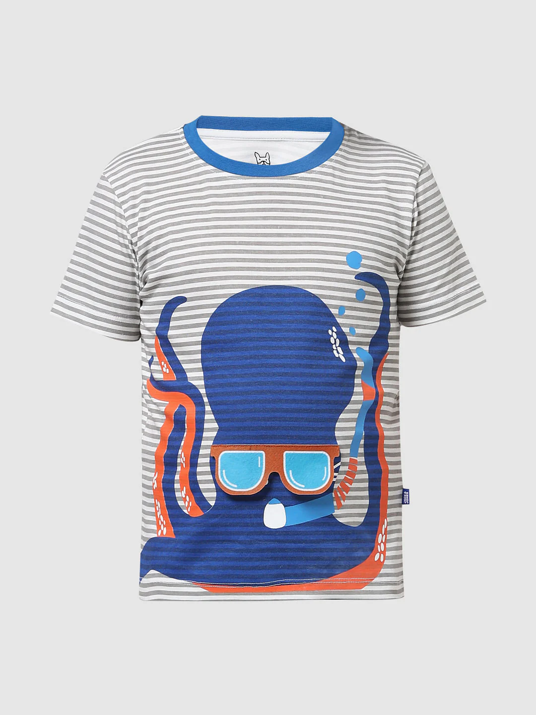 JUNIOR BOYS White Octopus Crew Neck T-shirt - Image 6