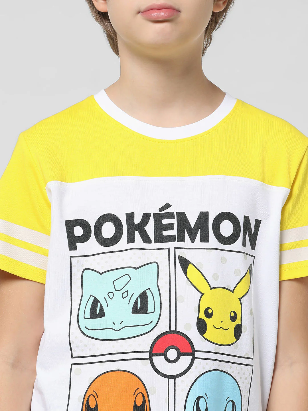 x Pok mon White Colourblocked Crew Neck T-shirt - Image 4