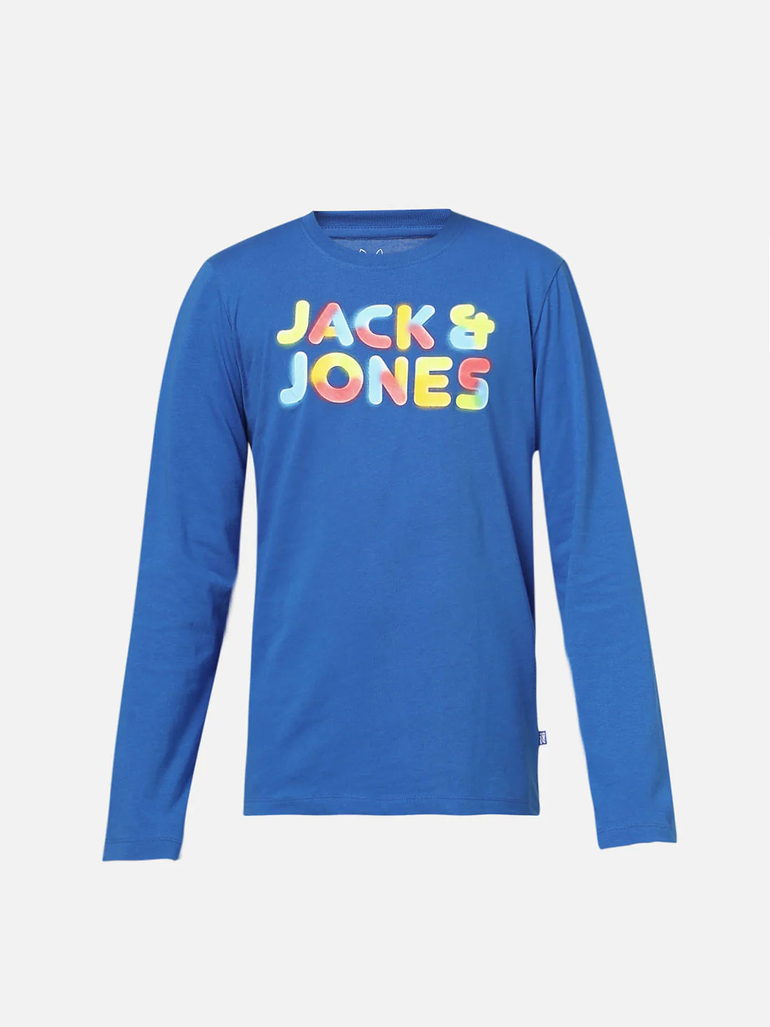 Boys Blue Logo Print Full Sleeves T-shirt - Image 6