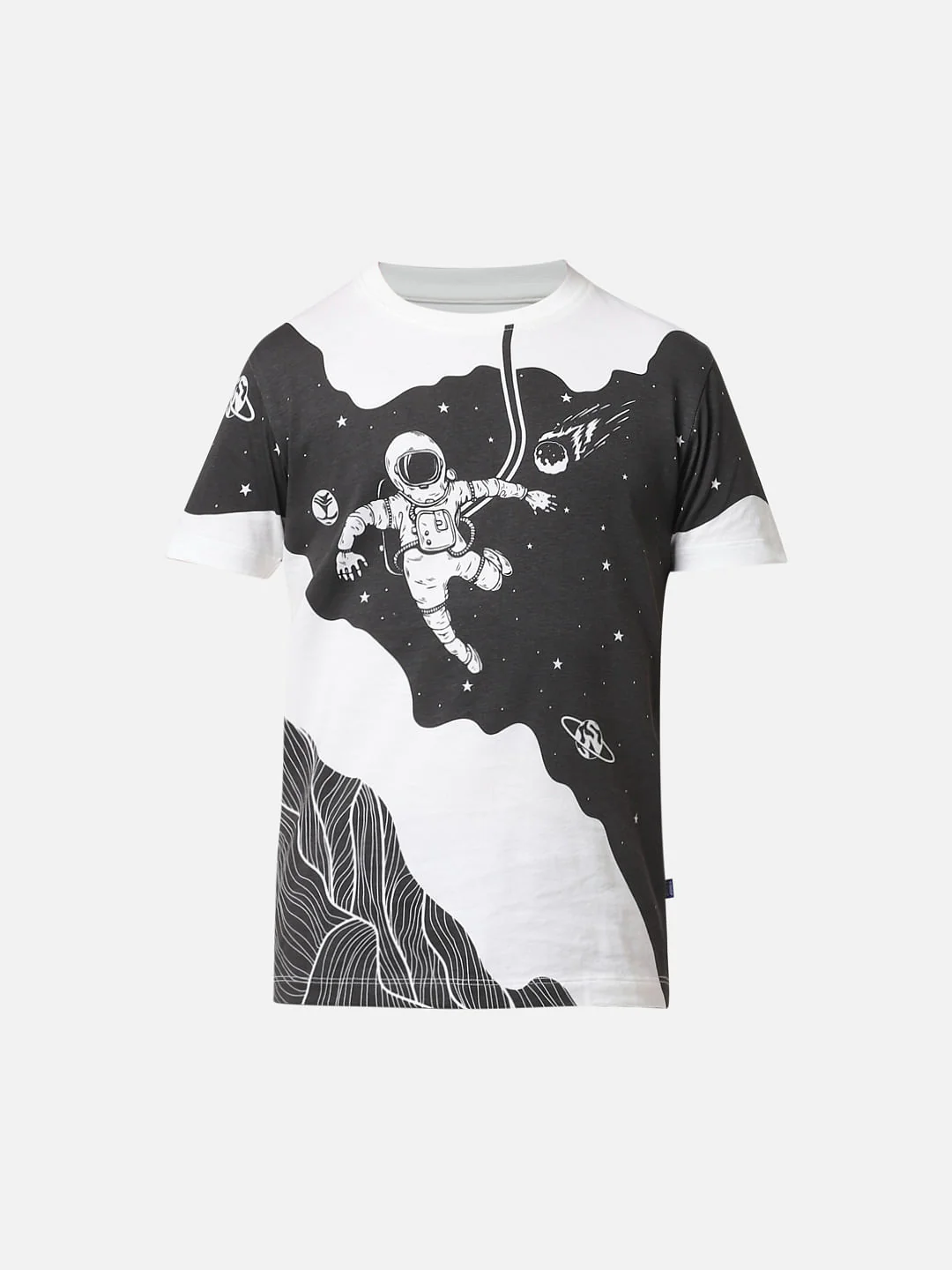 White Astronaut Space Print T-shirt - Image 6