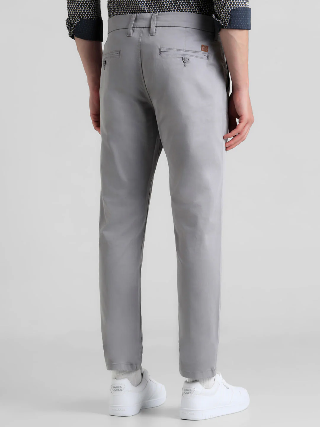 Grey Mid Rise Overdyed Pants - Image 3