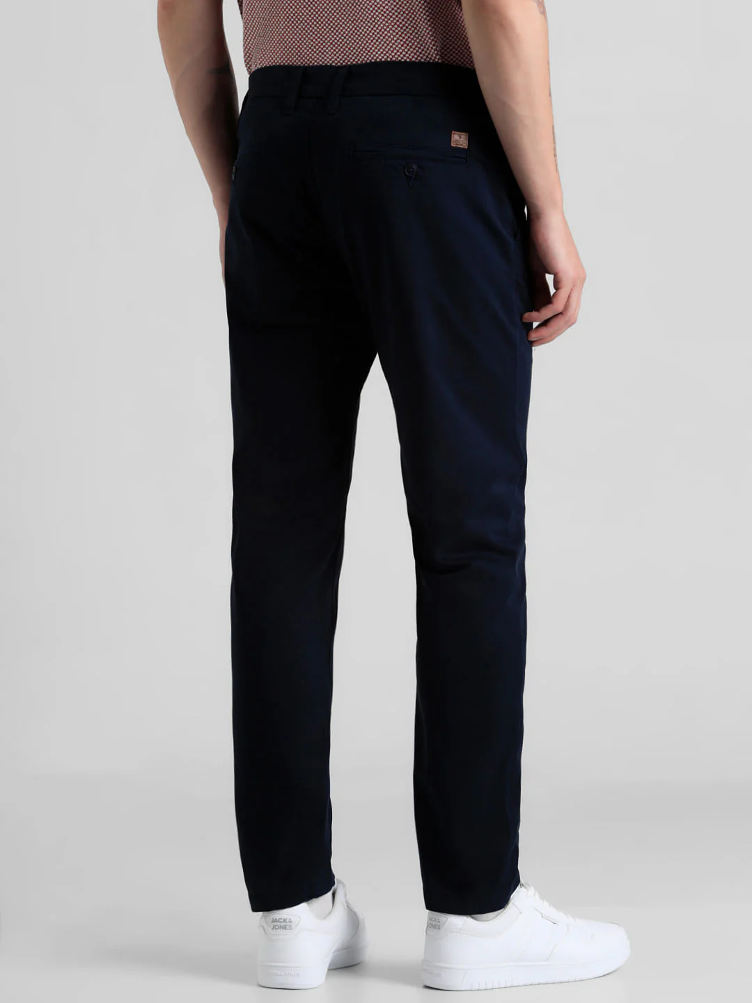 Navy Blue Mid Rise Overdyed Pants - Image 3