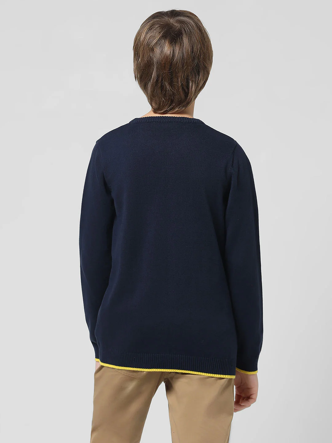 Navy Blue Logo Print Pullover - Image 3
