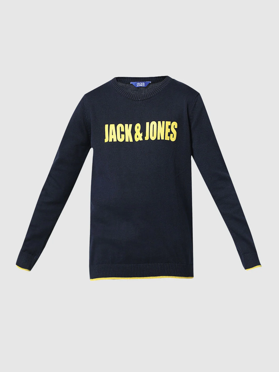 Navy Blue Logo Print Pullover - Image 6