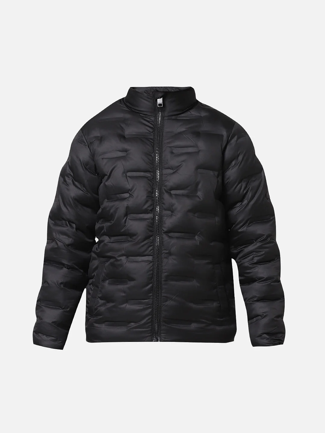 JUNIOR BOYS Black High Neck Puffer Jacket - Image 6