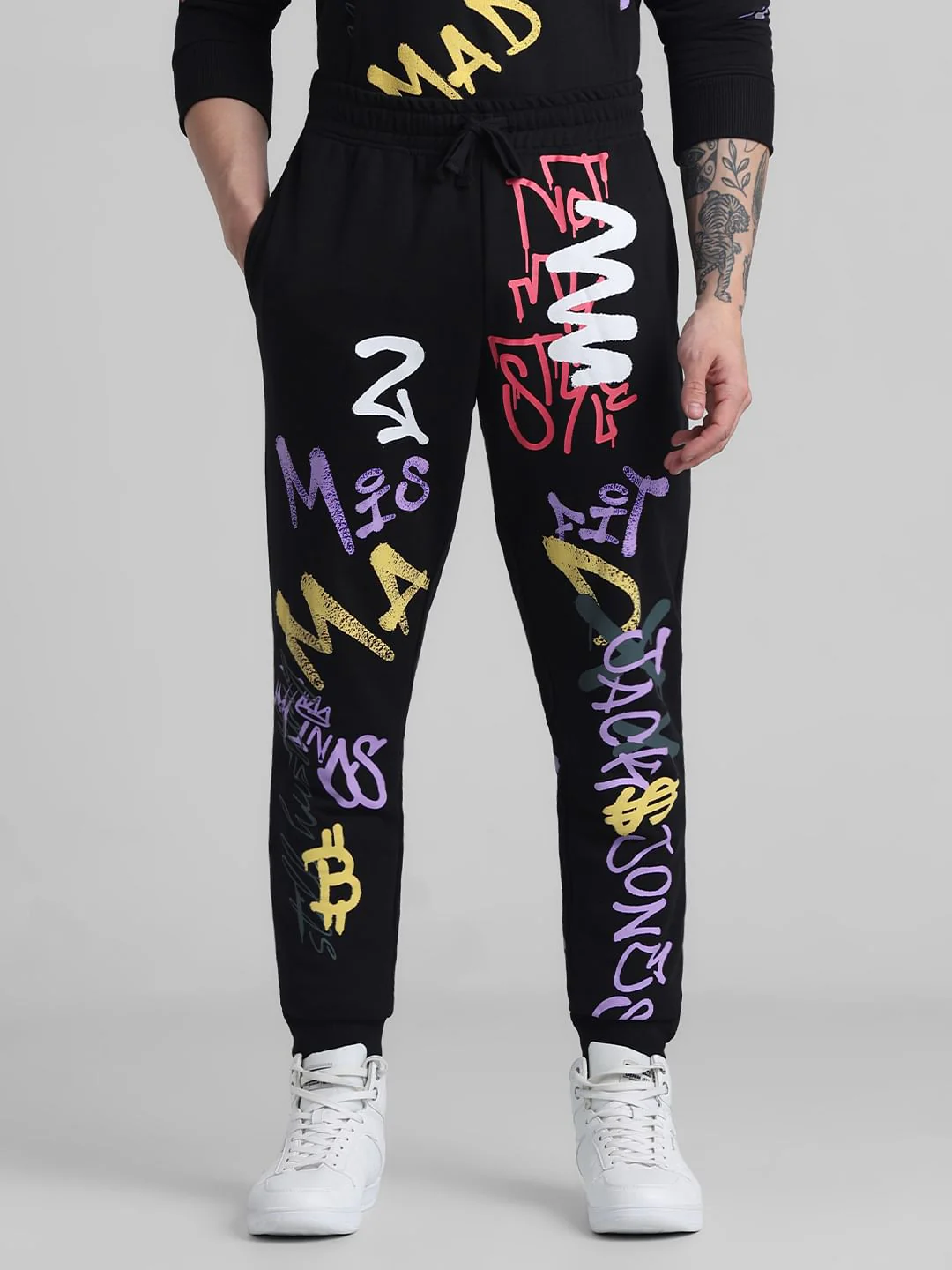 Black Graffiti Co-ord Set Sweatpants