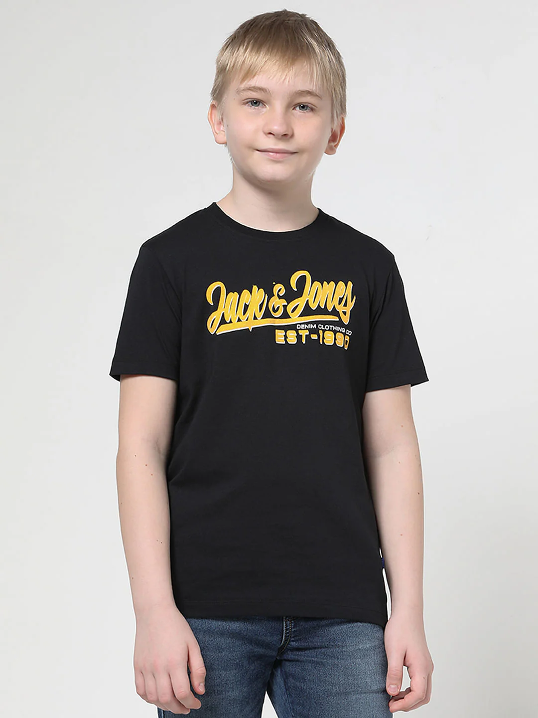 Boys Black Foil Branding T-shirt - Image 2