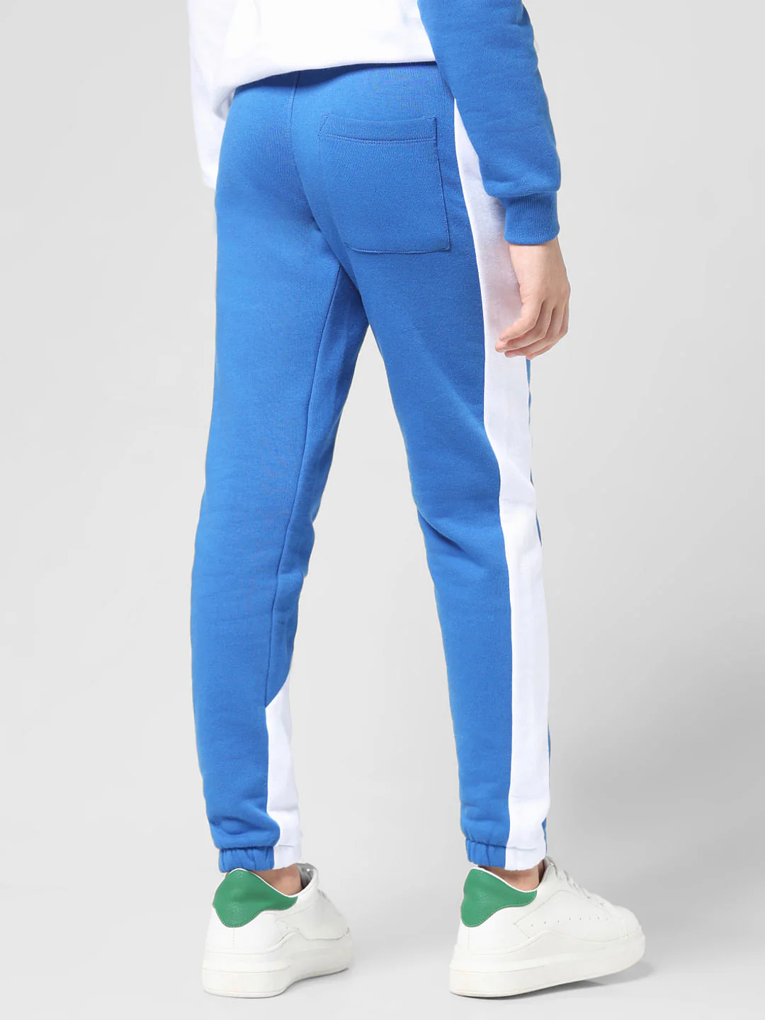 JUNIOR BOYS Blue Colourblocked Co-ord Set Sweatpants - Image 3