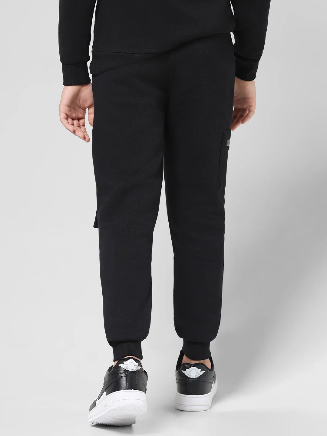 JUNIOR BOYS Black Utility Co-ord Set Sweatpants - Image 3
