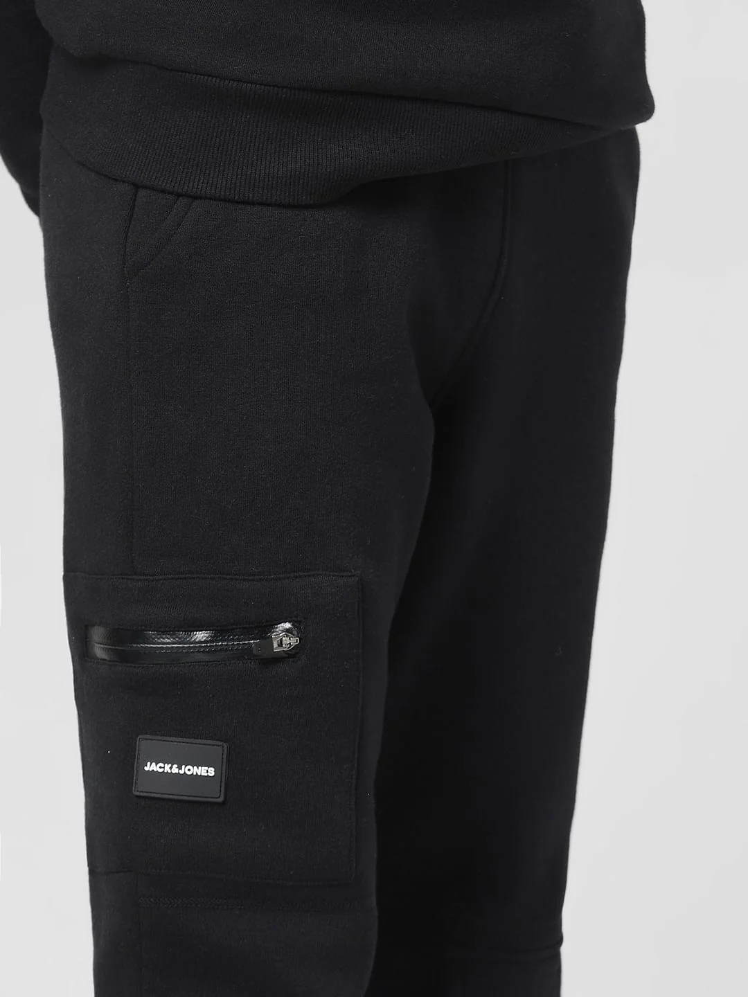 JUNIOR BOYS Black Utility Co-ord Set Sweatpants - Image 4