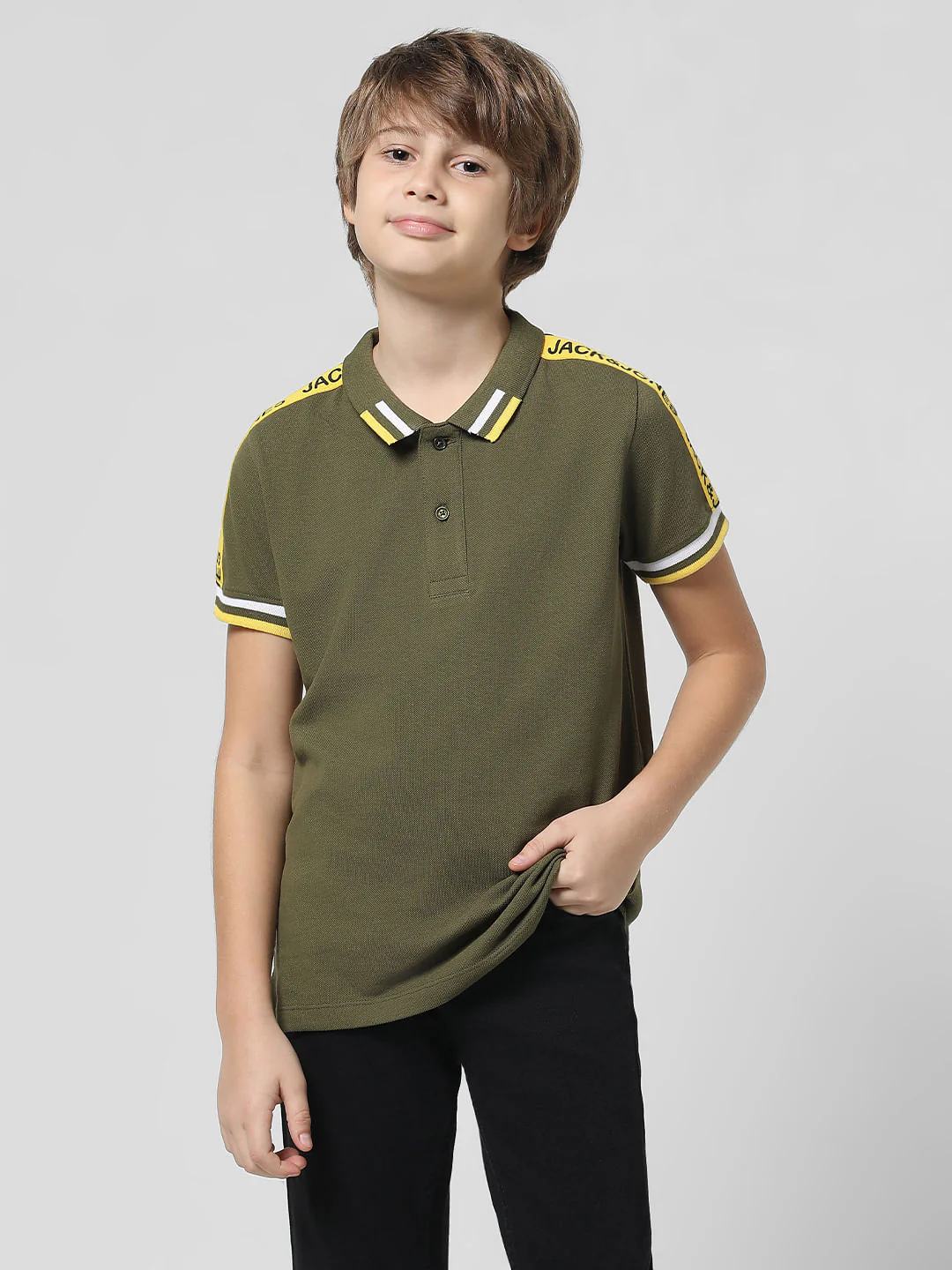 Green Contrast Tipping Polo T-shirt - Image 2