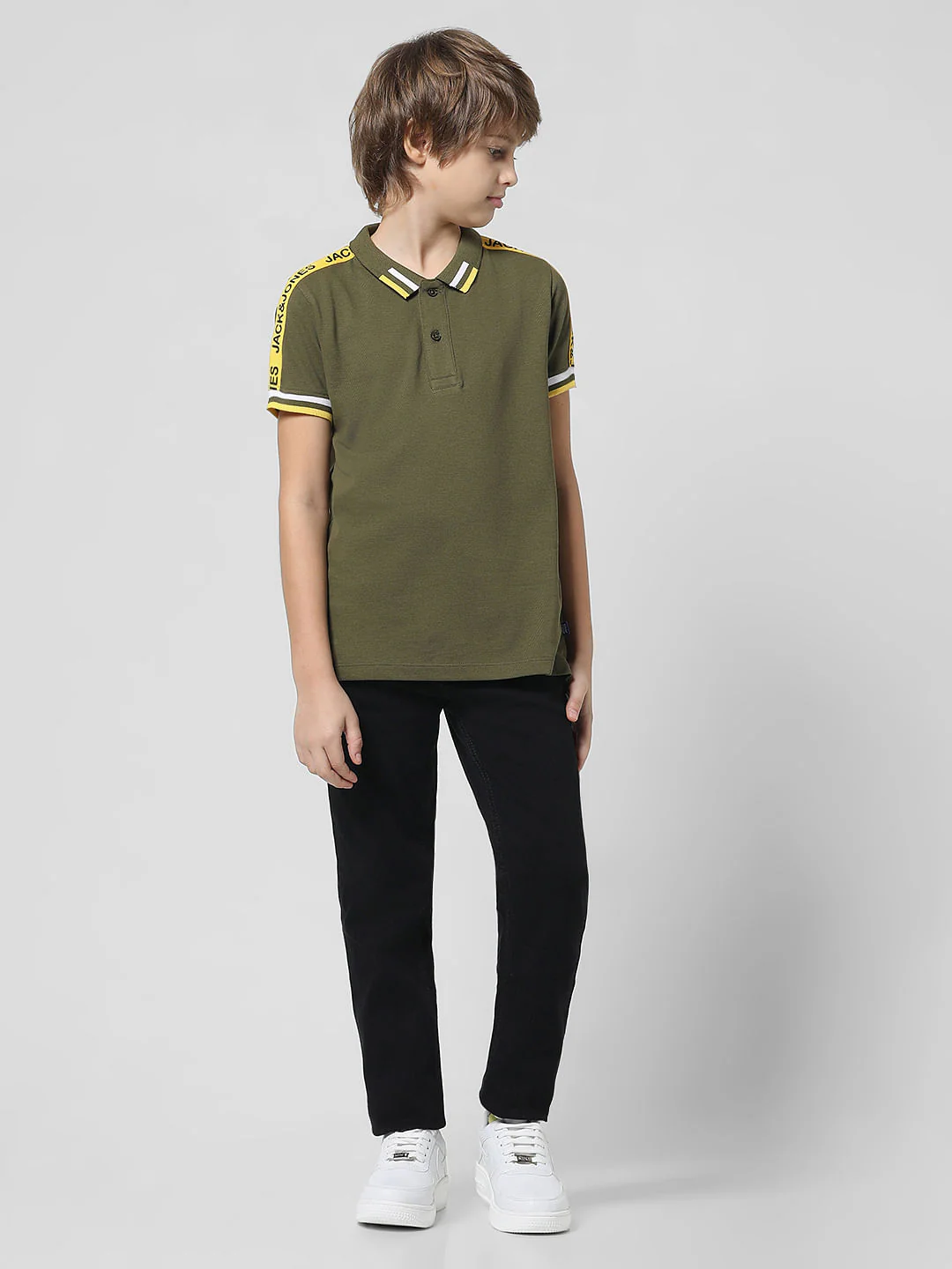 Green Contrast Tipping Polo T-shirt - Image 5