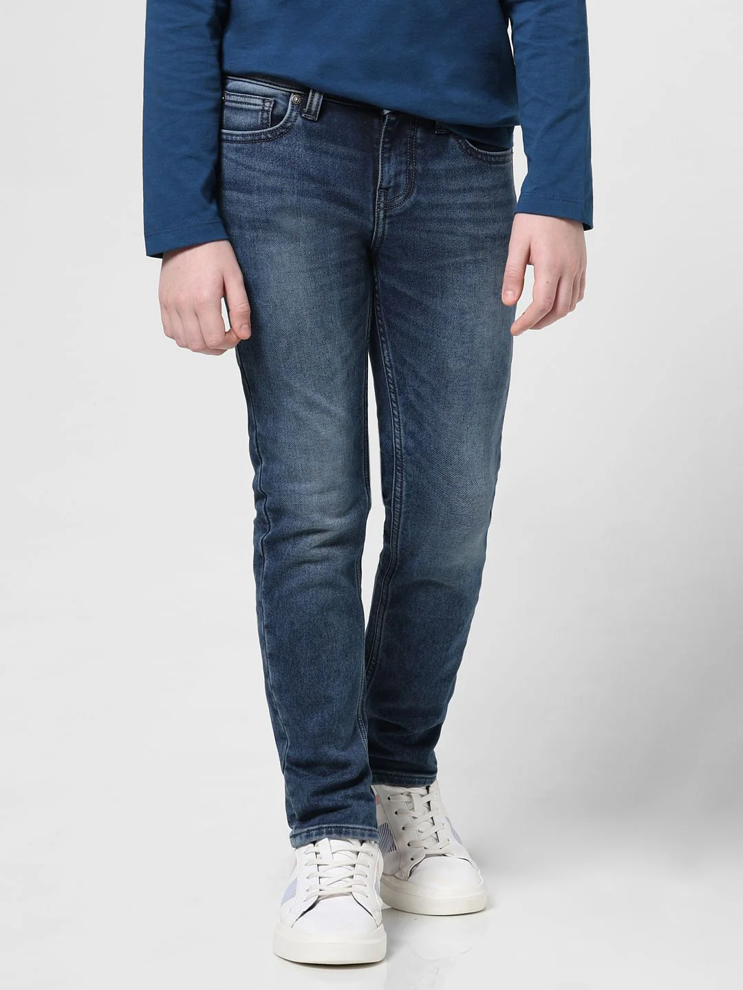 JUNIOR BOYS Blue Mid Rise Clark Regular Fit Jeans - Image 2