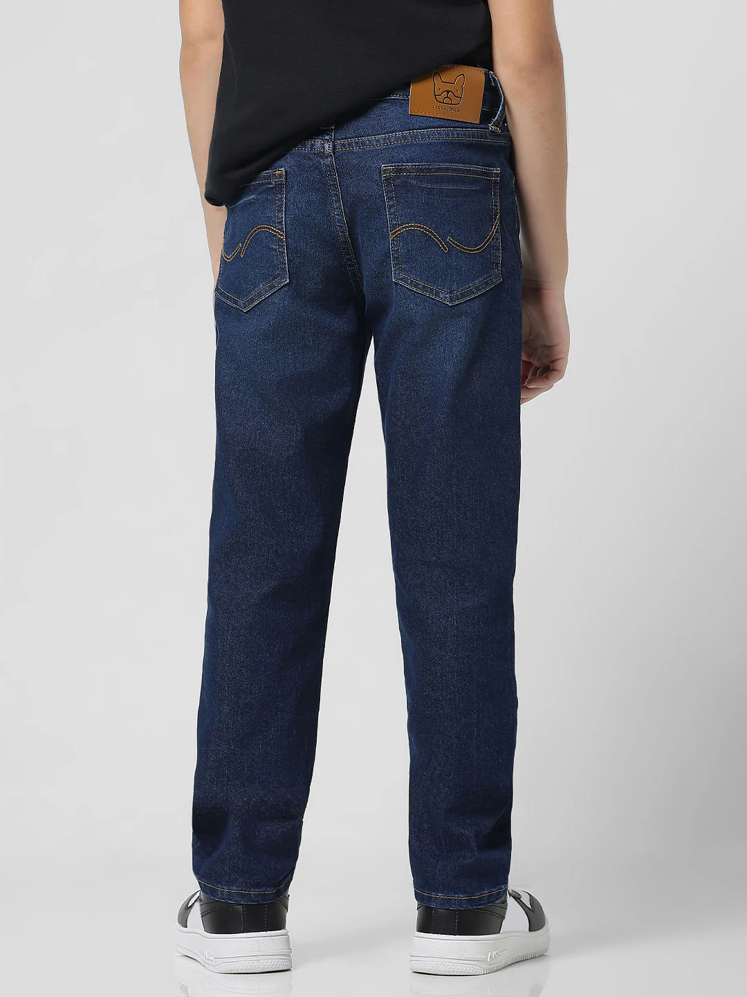 Dark Blue Mid Rise Clark Regular Fit Jeans - Image 3