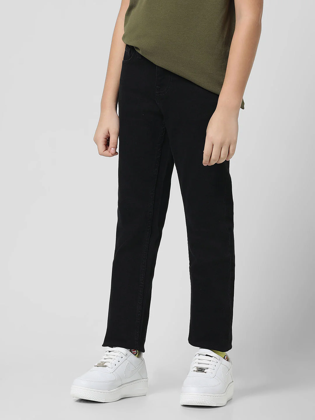 Black Mid Rise Clark Regular Fit Jeans - Image 2