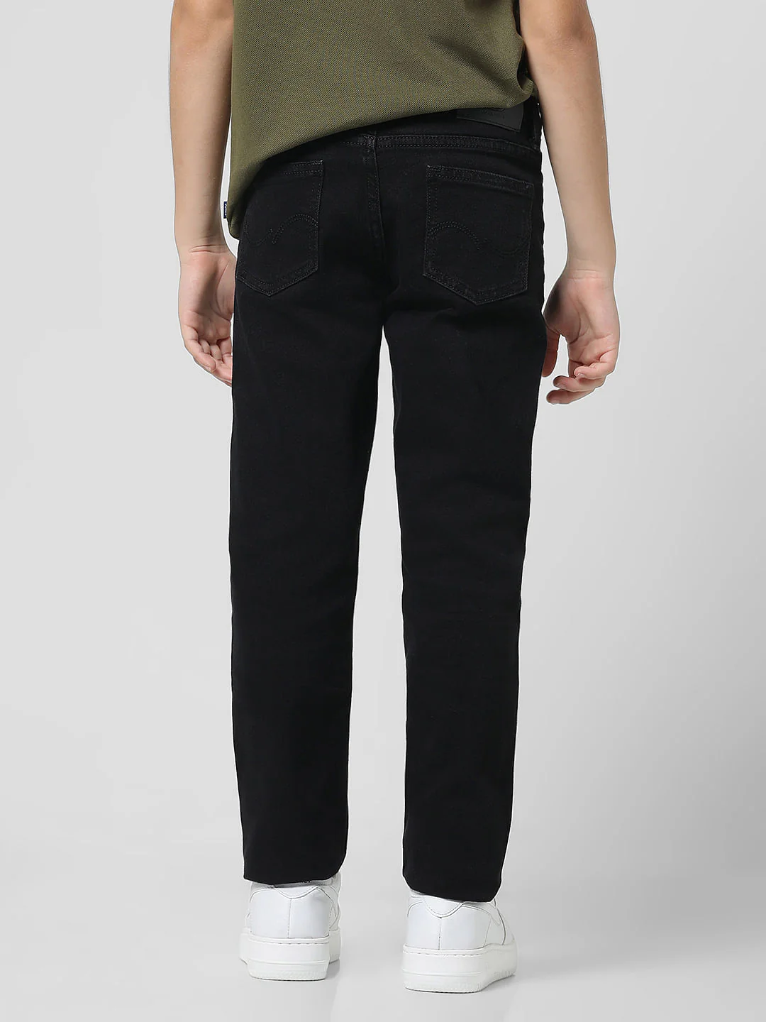 Black Mid Rise Clark Regular Fit Jeans - Image 3