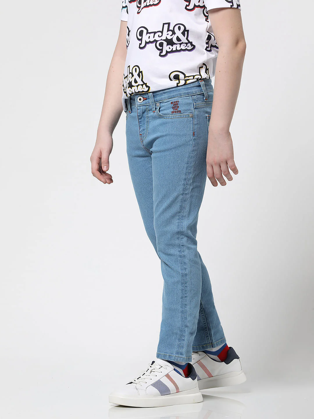 Boys Blue Mid Rise Clark Regular Fit Jeans - Image 3