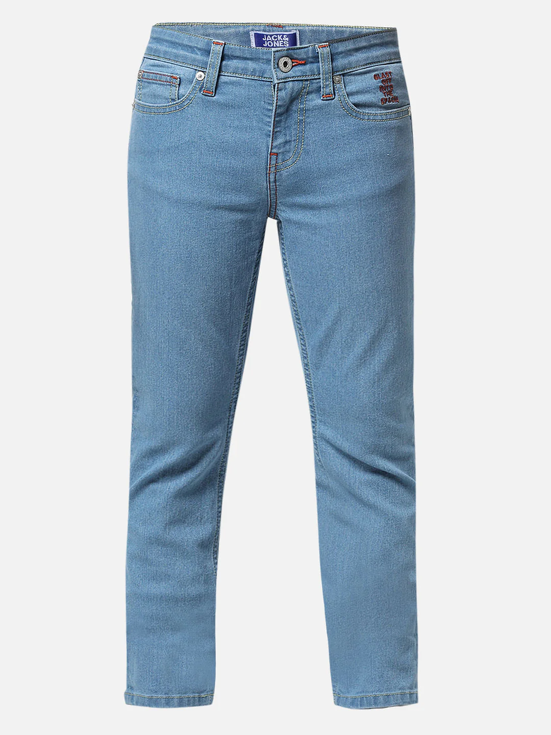 Boys Blue Mid Rise Clark Regular Fit Jeans - Image 6
