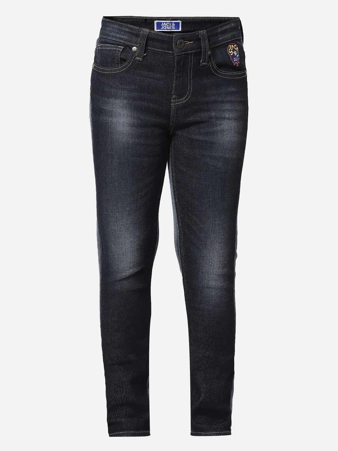 Dark Blue Mid Rise Washed Glenn Slim Jeans - Image 5
