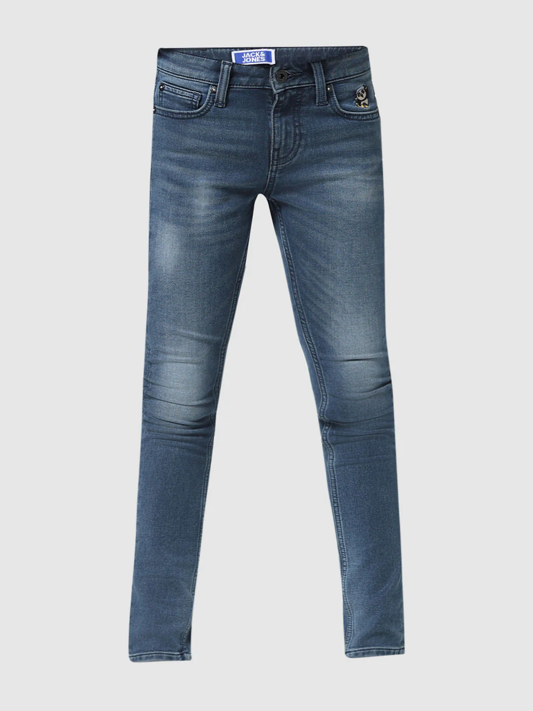 JUNIOR BOYS Dark Blue Washed Glenn Slim Fit Jeans - Image 5