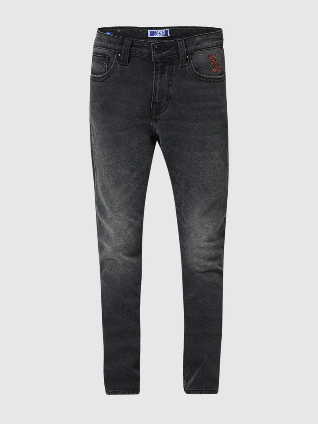 Black Mid Rise Washed Glenn Slim Jeans - Image 5