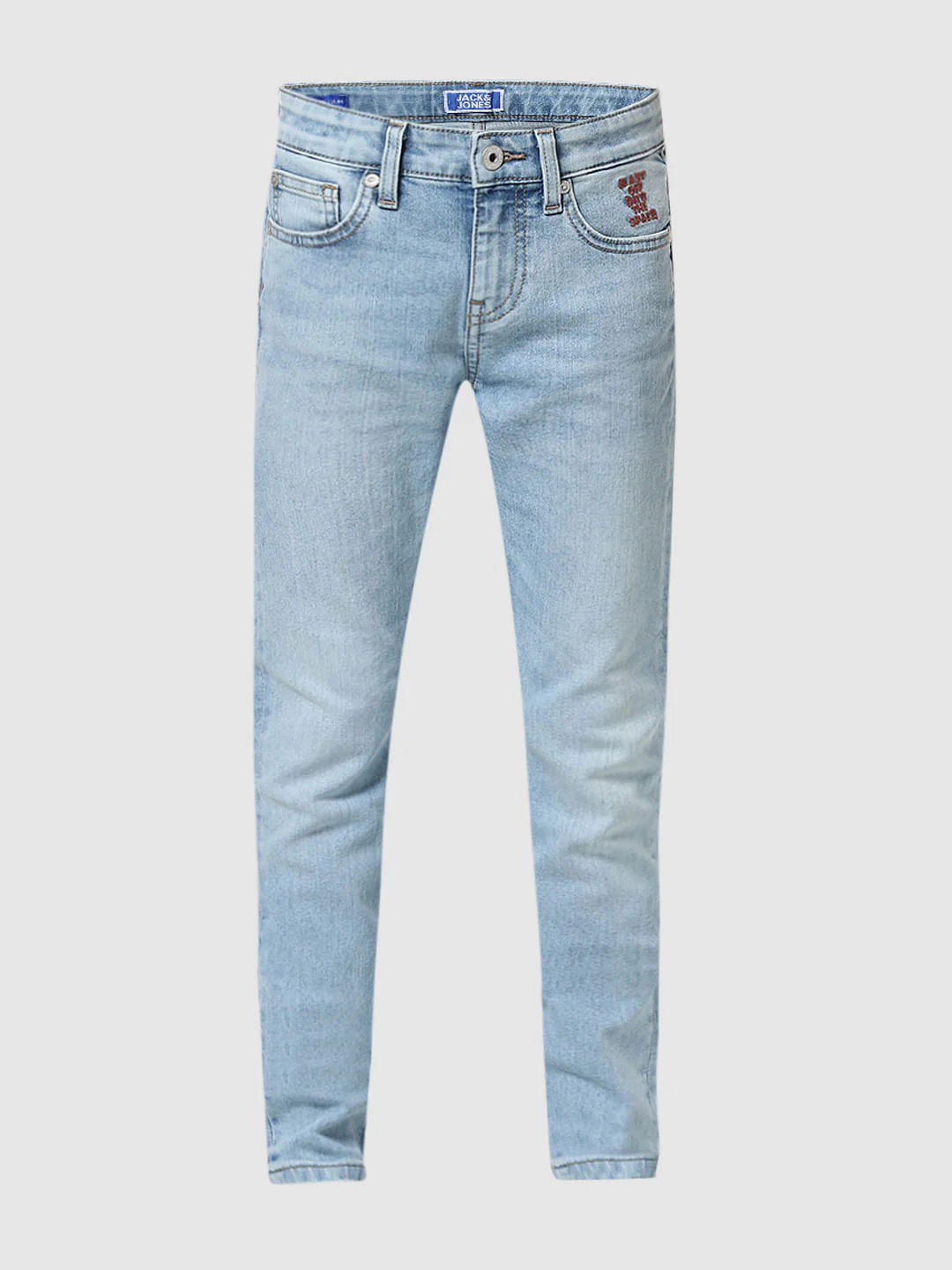 Light Blue Mid Rise Washed Glenn Slim Jeans - Image 5