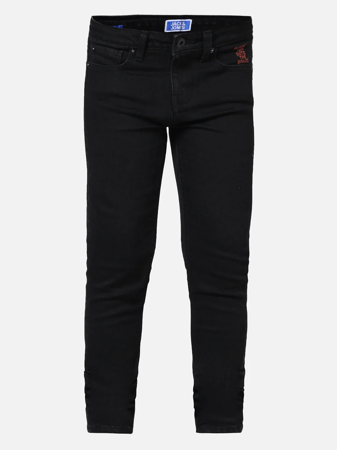 Black Mid Rise Washed Glenn Slim Jeans - Image 5