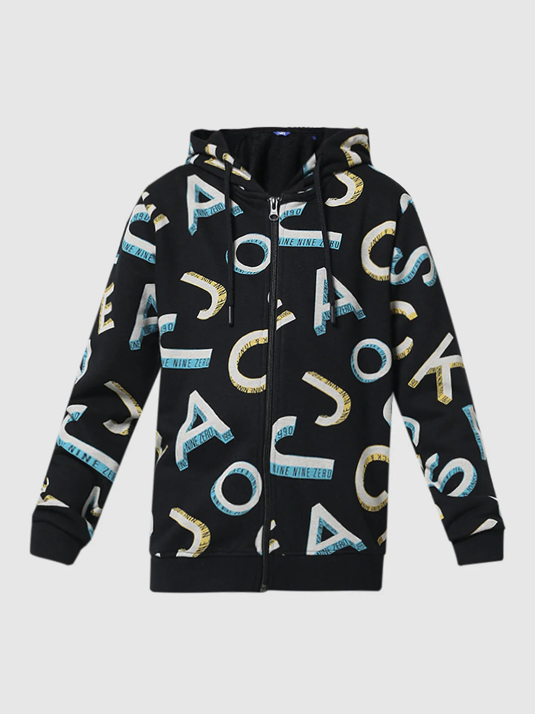 Black Logo Print Front Open Sweatshirt - Image 6
