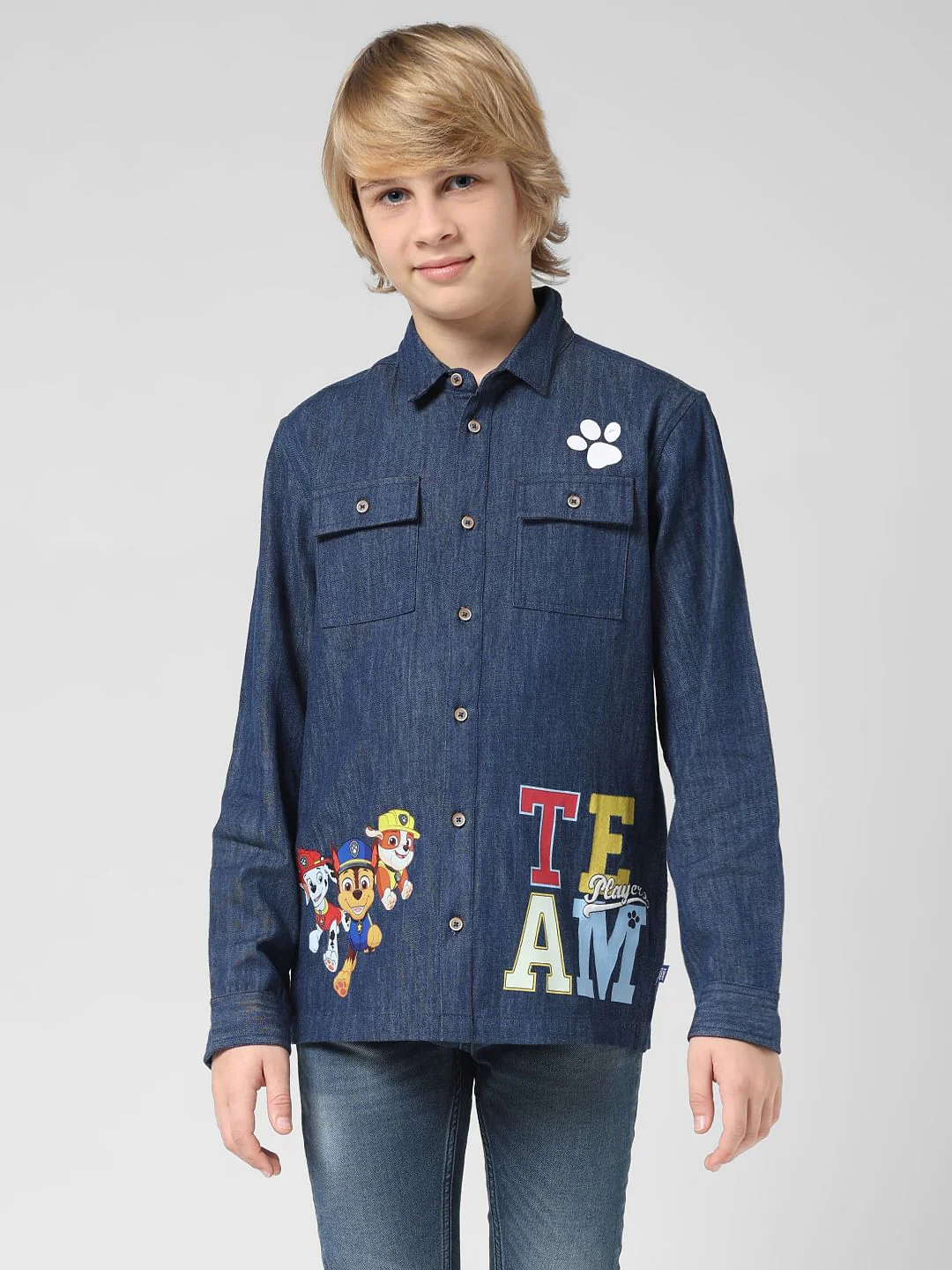 JACK&JONES X PAW PATROL Dark Blue Denim Shirt - Image 2