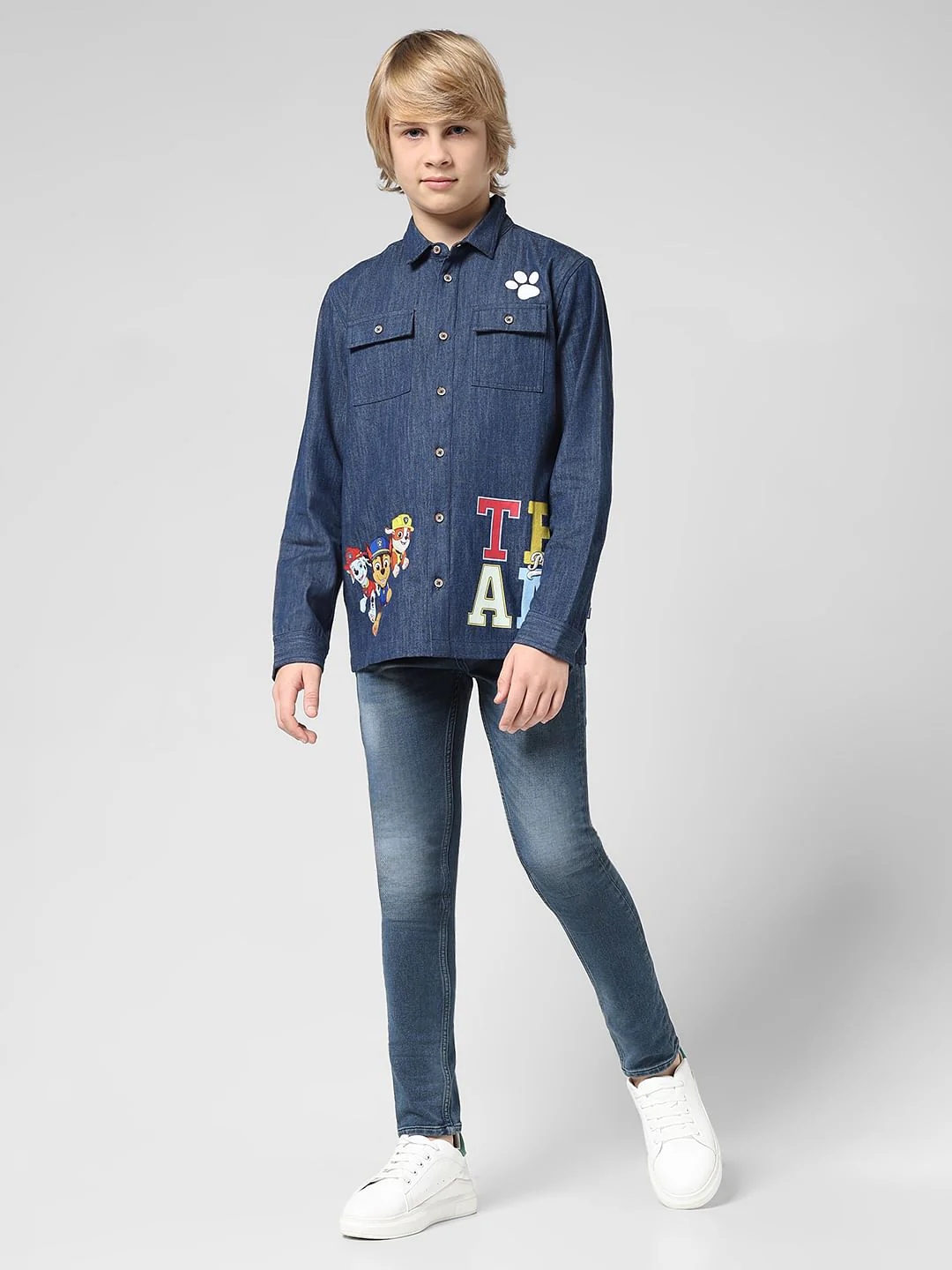 JACK&JONES X PAW PATROL Dark Blue Denim Shirt - Image 5