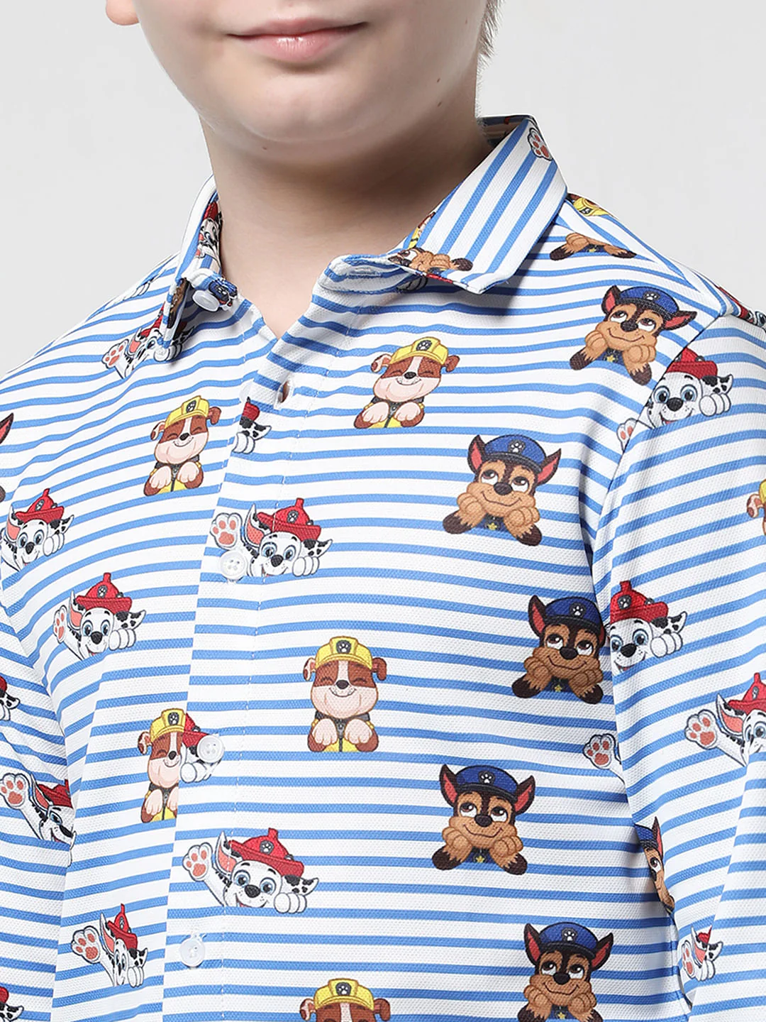 JACK&JONES X PAW PATROL Light Blue Striped Shirt - Image 5