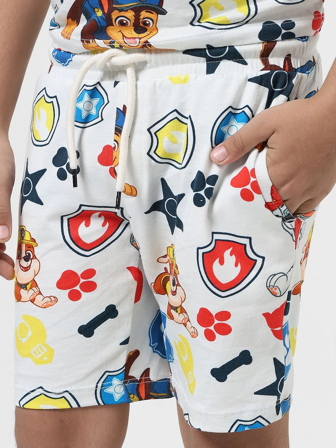 JACK&JONES X PAW PATROL White All Over Print Bermuda Shorts - Image 4