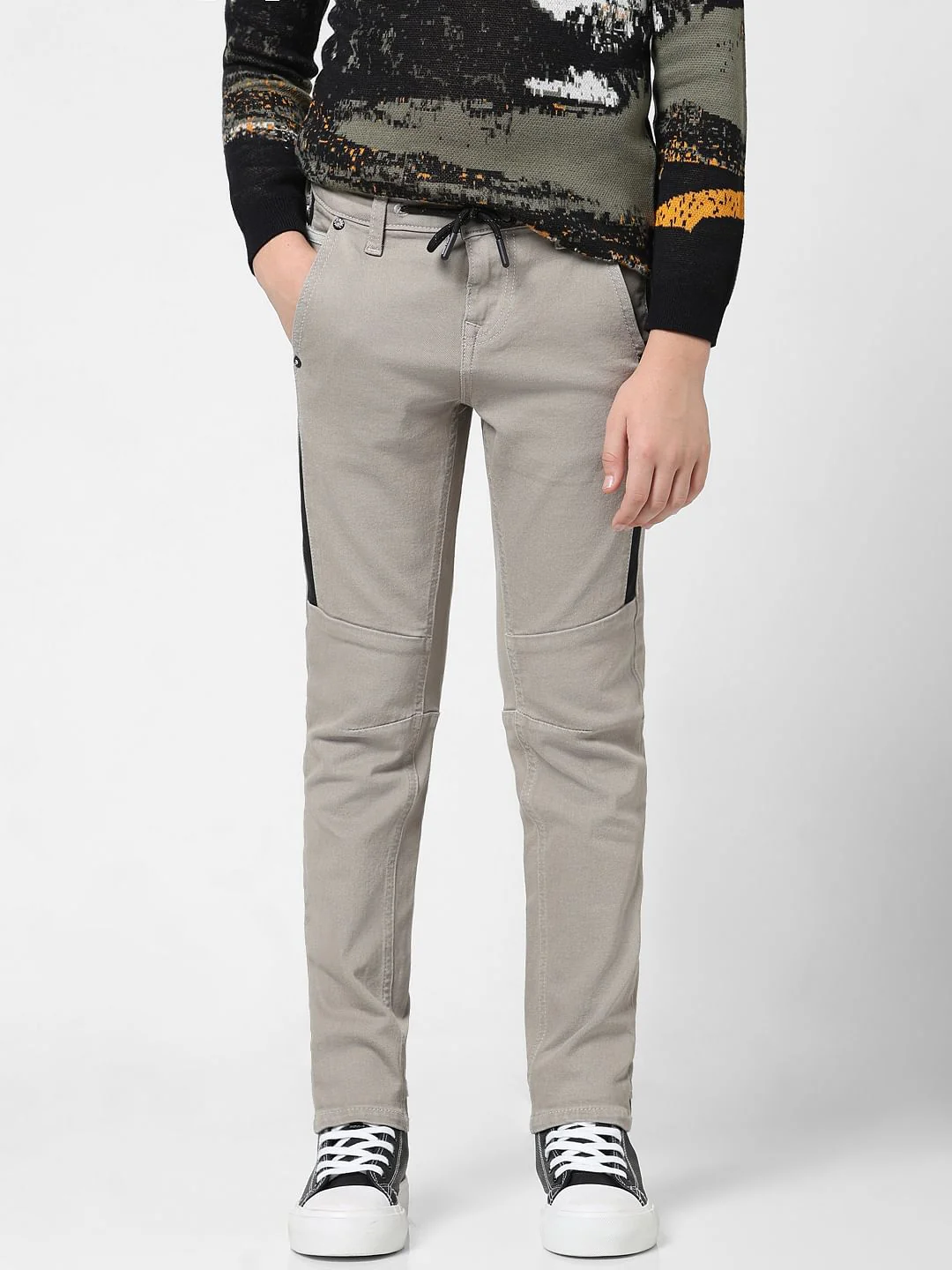JUNIOR BOYS Beige 5 Pocket Casual Pants - Image 2