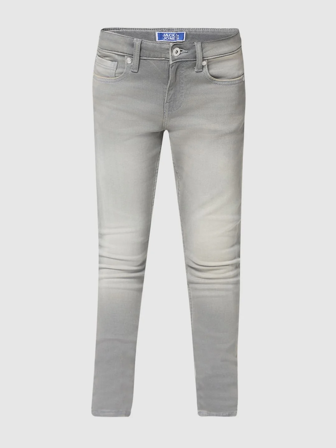 JUNIOR BOYS Grey Washed Glenn Slim Fit Jeans - Image 5