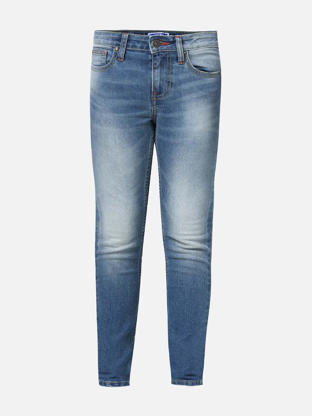 Blue Mid Rise Washed Glenn Slim Jeans - Image 5