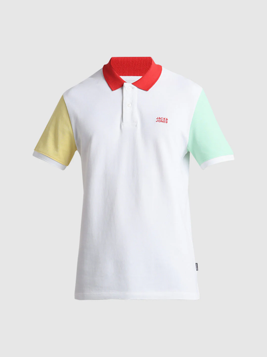 White Colourblocked Polo - Image 7