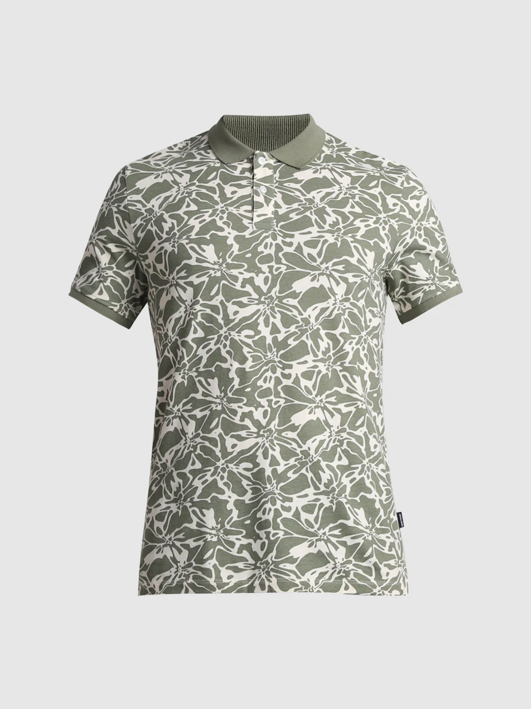 Green Printed Cotton Polo - Image 7