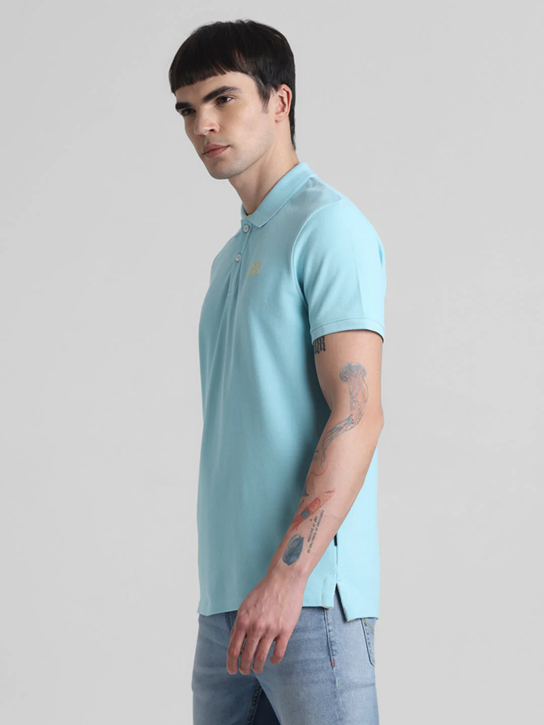 Blue Cotton Polo - Image 3